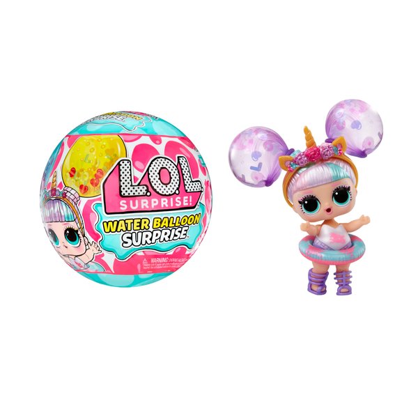 LOL Surprise Water Balloon Surprise Dolls with Collectible Doll, Water Balloon Hair, Glitter Balloons, 4 Ways to Play, Water Play, Reusable Water Balloons, Surprise Doll, Limited Edition Doll 4+