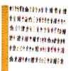 CWBPING 100pcs 1:87 HO Scale Standing Scenery Passengers Model Train Park Street People Figure Model Building Kit