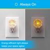 GE Jewel LED Night Light, Plug-in, Dusk to Dawn Sensor, Amber, UL-Certified, Energy Efficient, Ideal Nightlight for Bedroom, Bathroom, Nursery, Hallway, Kitchen, 11286, 2 Pack