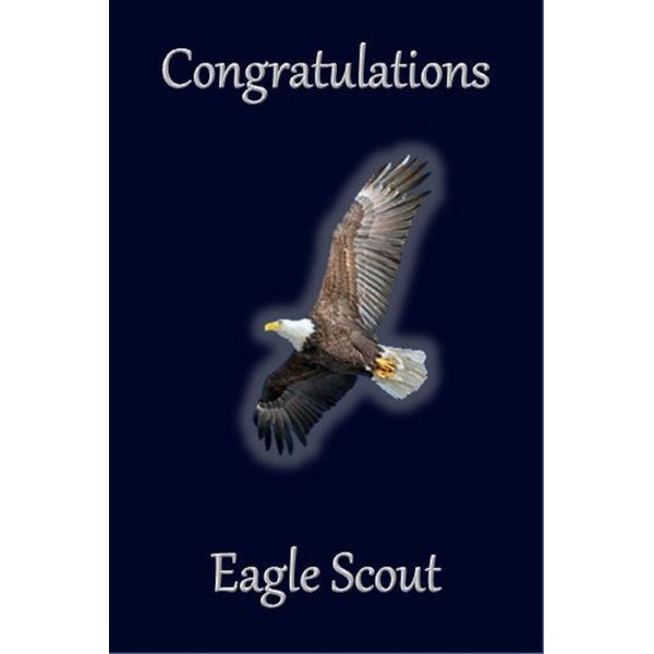 Glowing Eagle Congratulations Card for Scouts: Pack of 12