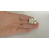 Small silver tone metal plant leaf barrette hair clip clamp fine hair