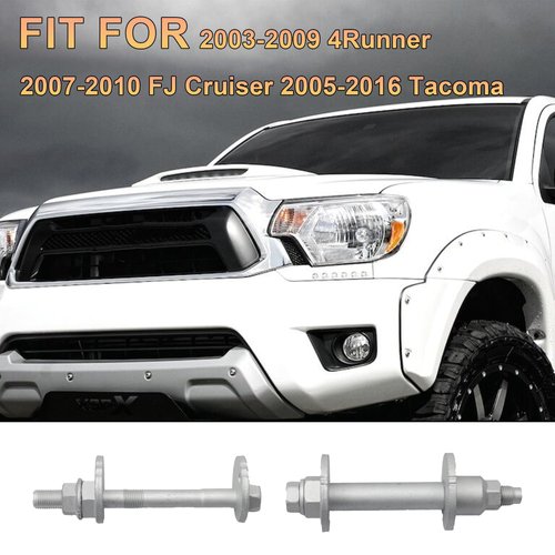 Yojunauto Front Suspension Camber Toe Adjustment Bolts，Lower Control Cam Plate Toe Alignment Bolts Fit for Toyota 03-09 4Runner, 07-10 FJ Cruiser, 05-16 Tacoma (for one Side)