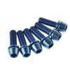 Wanyifa Titanium M5x20mm with Washer Allen Hex Tapered Bolts Screw for Bicycle Stem Pack of 6 (Blue)