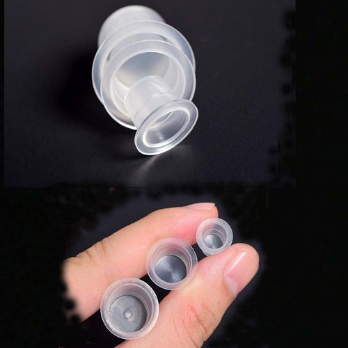 Tattoo Ink Caps - 100Pcs Medium Disposable Plastic Pigment Tattoo Ink Caps Cups for Tattoo Ink, Tattoo Supplies (Medium.13mm—100PCS)…