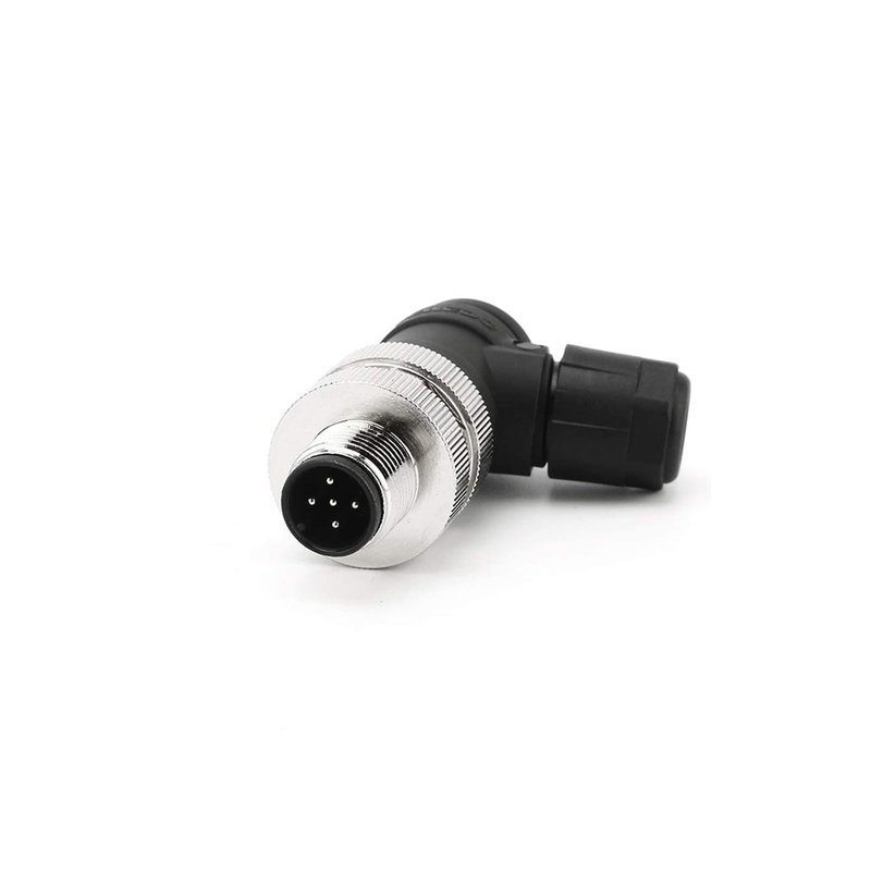 ECARCONETS M12 Sensor Connector 5 Pin Male A Coding Elbow Aviation Wire ...