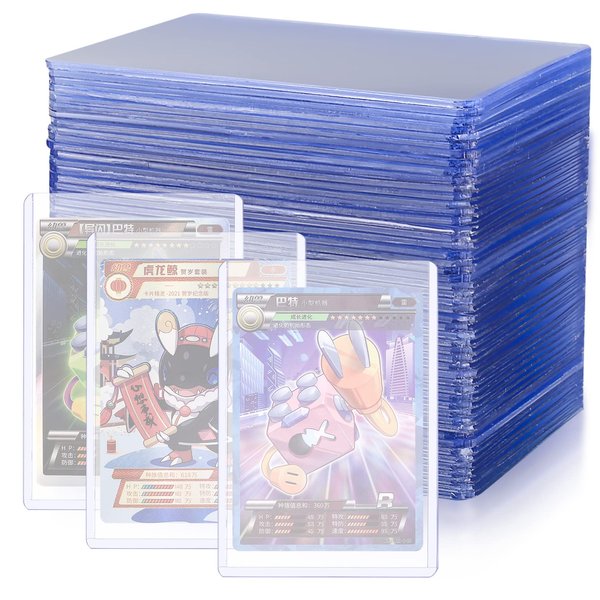 50 Pcs for Top Loaders for Cards, for Toploaders for Cards, Card Sleeves Hard Plastic Card Holders, 3" x 4" Clear Card Protector Sleeves for Trading Cards Sports Baseball Football Cards Sleeves
