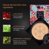 NUIBO Mushroom Head Air Cushion CC Cream, Beauty Cream Exo Too BB Cream, Full Coverage Liquid Concealer Makeup Foundation with Two Mushroom Head Sponges