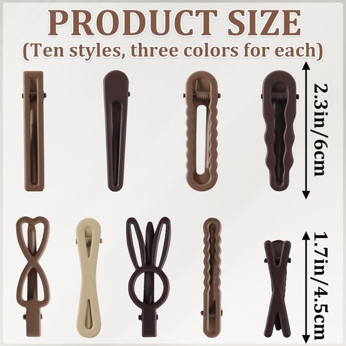 30 Pack Alligator Hair Clips Hair Barrette, Thick Hair Flat Hair Clips Duck Clips Slide Hair Styling Accessories for Women Girls