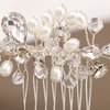 JORCEDI Bride Wedding Hair Comb Bridal Hair Piece Rhinestone Wedding Accessories for Women Girls Party Photography Wedding