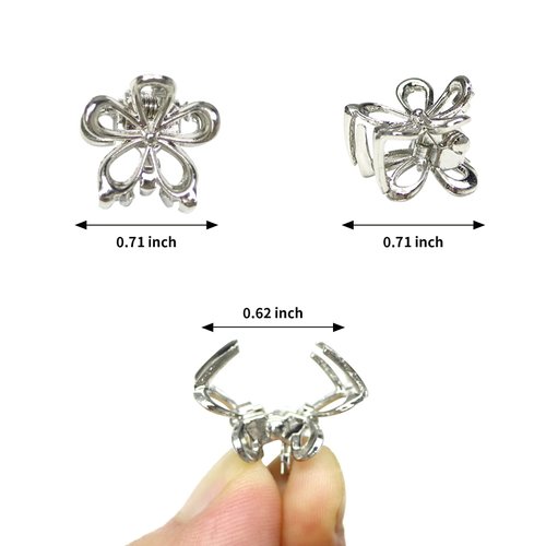 ACO-UINT 12 Pcs Small Hair Clips for Women, Small Flower Hair Claw Clips Sturdy Mini Metal Claw Clips, Cute Clips for Hair 90s Hair Accessories for Women and Girls