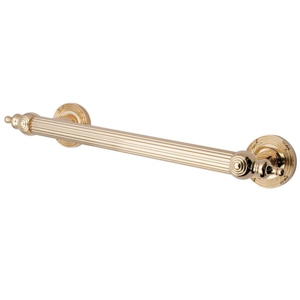 Kingston Brass DR710122 Designer Trimscape Templeton Grab Bar 12-Inch with TL TIP, Polished Brass