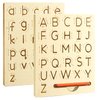 hzsshb Wooden Letters Practicing Board,Reusable Handwriting Alphabet Tracing Board Double-Sided Toddlers and Preschool Gifts Learning Toys Learning to Write ABC for Kids Ages 3-8