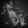 FANKAI Cigar Lighter with Cigar V Cutter, Cigar Punch Accessories, Refillable Torch Lighter Double Jet Flame,Windproof Butane Lighters for Smoking,Cigar Gift for Men (Butane Not Included) (Gray)