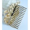 Sindary Wedding Headpiece 3.74" Bridal Hair Comb Austrian Crystal HZ4243 (Gold-Tone Clear)