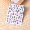 8 Sheets Easter Nail Art Stickers Easter Egg Rabbit Nail Decals 3D Self Adhesive Nail Stickers Easter Egg Cute Bunny Cartoon Nail Designs Easter Nail Art Supplies for Women Girls Manicure Accessories
