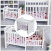 Gadpiparty Dollhouse Baby Bed, 1: 12 Miniature Dollhouse Baby Doll Crib Bed Mini House Baby Crib Cradle Model Dollhouse Furniture Accessories for Dollhouse Decorations ( White )