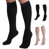 Doc Miller Compression Socks for Women and Men 20-30mmHg Compression Socks Men for Varicose Veins and Improved Circulation, Graduated Compression Socks (Black, Medium)
