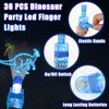 CHUNNIN 36 PCS Dinosaur Party Favors Dinosaur Birthday LED Light Up Finger Lights Glow in the Dark Dinosaur Party Bulk for Goodie Treat Bags Christmas Stuffers Dino Theme Birthday Party Supplies