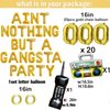 Aint Nothing But A Gangsta Party Balloon Banner Hip Hop Party Decorations Gold Jumbo Chain Balloons Inflatable Mobile Phone Radio Boombox Backdrop for 70s 80s 90s Hippie Retro Party Decor Supplies