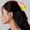 3Pcs Flower Hair Claw Clip Fashion Summer Beach Medium Hair claw clips Strong Hold Hair Jaw Clips Hair Barrettes Hairpins Hair Ponytail Holder Decor Hair Accessories for Women Girls Thin