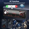 UNITOPSCI Single Din Bluetooth Car Stereo Multimedia Car Audio Receiver, Hands-Free Call, FM Radio Car MP3 Player, Auxiliary Audio/USB Input, Fast Charge LCD Digital Display Media Player