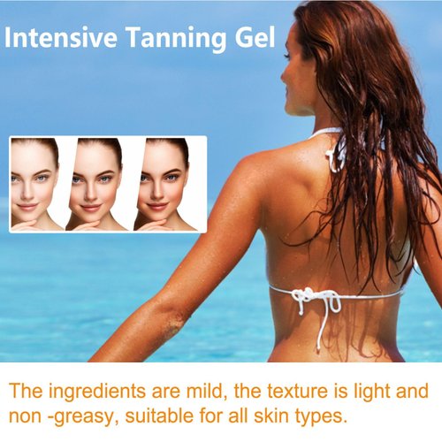 Luxury Intensive Tanning Gel, Haute Tanning Gel, Natural Tanning Accelerator Cream Gel, Brown Tanning Gel for Sunbeds & Outdoor Sun (2PCS)
