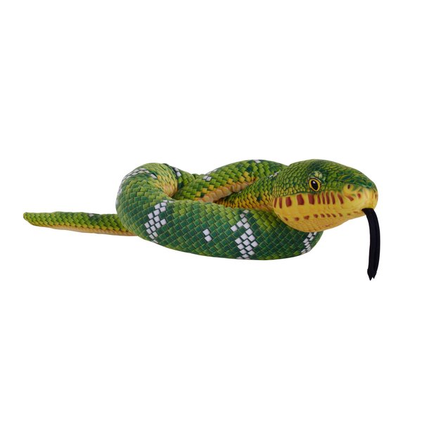 Wild Republic Snakes Eco Emerald Tree Boa, Stuffed Animal, 54 Inches, Plush Toy, Fill is Spun Recycled Water Bottles, Eco Friendly