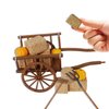 Hiawbon 14Pcs Mini Hay Bales Set, Miniature Farming Cart Straw Hay Figure Miniatures Pumpkins, Simulation Cart Farm Playset for Western Party Decoration Autumn Harvest Wedding Party