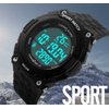 Fanmis Unisex Pedometer Military Tactical Sports Watch Multifunctional 50M Waterproof Digital Outdoor Chronograph with LED