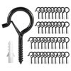20 Pcs Q-Hanger Hooks Outdoor String Lights - Christmas Lights Hanger Hooks, Outdoor Wire and New Year Party, Fairy Lights Plants Wind Chimes Decoration Hanging Safety Buckle Design (50)