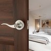 HENYIN Wave Lever Keyed Entry Door Lock/Door Knob Hardware Wave Handle and Closet Lockset (805SN-L)