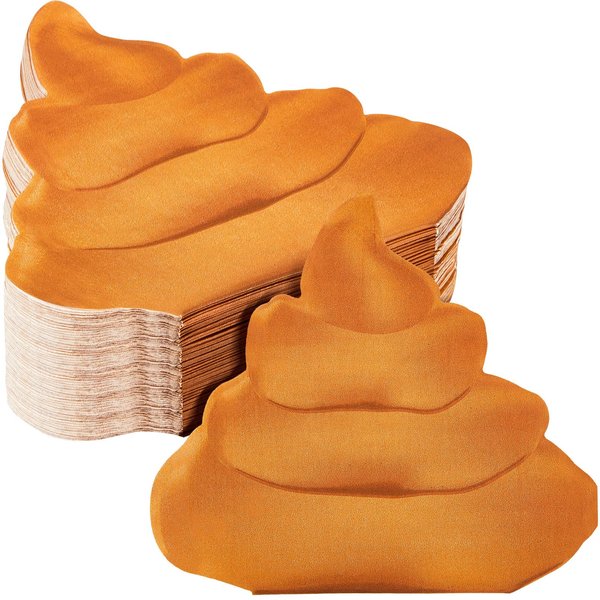 Kosiz 100 Pack Poop Party Napkins Disposable Prank Paper Napkins 2 Ply Funny Brown Napkins Party Napkins for Novelty Gift Prank Surprise Birthday Party Tableware Decor