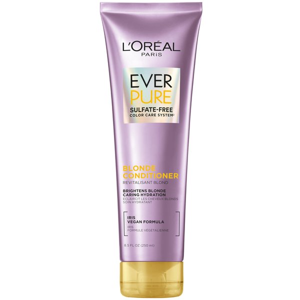 L'Oreal Paris Blonde Sulfate Free Conditioner for Color-Treated Hair, Neutralizes Brass + Balances, EverPure, 8.5 Fl Oz (Packaging May Vary)