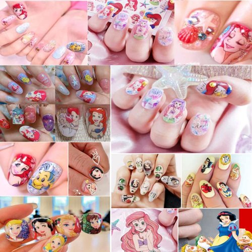 Cute Cartoon Nail Art Stickers Decals Kawaii Design Acrylic Nail Stickers 3D Self Adhesive Designer Nail Art Supplies Cute Nail Decals Decorations for Women Girls DIY Manicure Tips 5Sheets
