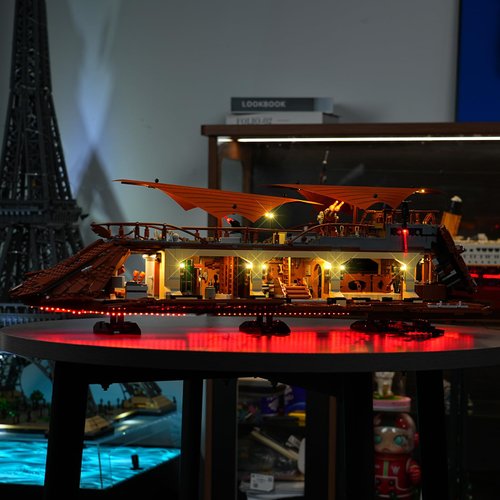 DALDED LED Lighting Kit for Lego Jabba's Sail Barge 75397, RC LED Light Compatible with Lego 75397 Building Block Models -Without Model