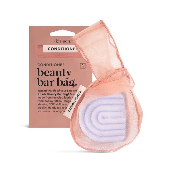 Kitsch Bar Soap Saver Bag - Recycled Mesh Beauty Bar Soap Pouch for Body Wash, Conditioner & Shampoo Bars, Soap Savers Holder to Preserve Bar Soap, Eco-Friendly, Patented Soap Bag - Terracotta