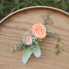 Fangsen Wedding Rose Flower Hair Comb Bridal Headpiece Floral Hair Accessories for Brides and Bridesmaids (Ivory)