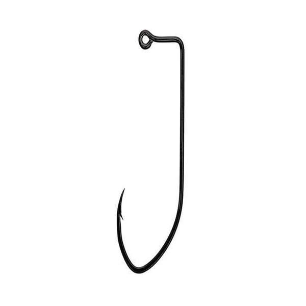 Eagle Claw 500BP-6 Pro-V 90 Degree Non Offset Jig Hook, Size 6, Platinum Black, Package of 100