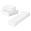 888 Display - Case of 100 Boxes of 2 1/8" x 1 5/8" x 3/4" White Glossy Shiny Cotton Filled Jewelry Boxes