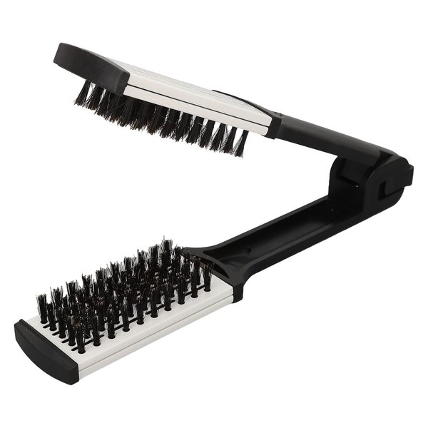 Hairbrush Clip Hair Straightener Double Sided Clip Hairbrush Beard Clipboard Comb Anti-Static Styling Straightening Clip Heat Resistant Clip Soft Bristle Hairdressing Tool