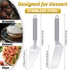4 Pieces Pie Server Set Stainless Steel Pie Spatula Serrated Cake Cutter with Comfortable Handle, Easy to Grip for Cutting and Serving Desserts Brownies Pizza and Cake