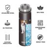 SERENGETI 24 Oz Water Bottle Stainless Steel with Spill Proof Lid - Double walled Vacuum Insulated water flask - Realistic 3D Print of your favorite dog (Rottweiler)