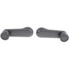 For Nissan Frontier Window Crank 1998-2004 Pair | Front | Set of 2 | Gray | Plastic | 8076001G2