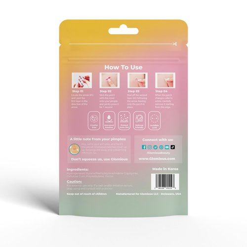 Glomious Pimple Patches - Invisible Hydrocolloid Acne Patch for Face and Skin, Spot Cover for Blemishes, Zits Patch, Spot Care for Breakouts, Facial Acne Patch, 2 Sizes (42 counts)