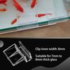 LEEFONE 16 PCS 8mm Acrylic Aquarium Cover Clip, Clear Fish Tank Glass Cover Clip Support Holder Universal Lid Clips for Rimless Aquariums