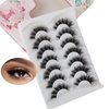 Yudel Lash Clusters 7Pairs Lash Extension Kit Fluffy False Eyelashes, Reusable Lash Clusters Eyelash Extension Kit 10-16MM Wispy Long Lashes Clusters
