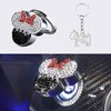 Pangpai Car Cute Push to Start Button Cover Accessories, Bling Crystal Car Engine Start Stop Button Cover, Black Car Decoration Interior Sticker for Women Girl