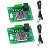 HiLetgo 2pcs W1219 Thermostat Temperature Controller DC 12V Dual LED Digital Display Thermostat Temperature Controller Voltage Regulator Control Switch Time Delay Relay with NTC 10K Temperature Sensor