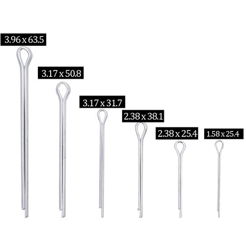 Glarks 555Pcs Heavy Duty Zinc Plated Cotter Pin Assortment Kit