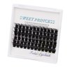 Bodermincer 72 Cluster Bundles 3D Effect Glue Bonded Individual LashEyelash Extensions Natural Style (14MM)